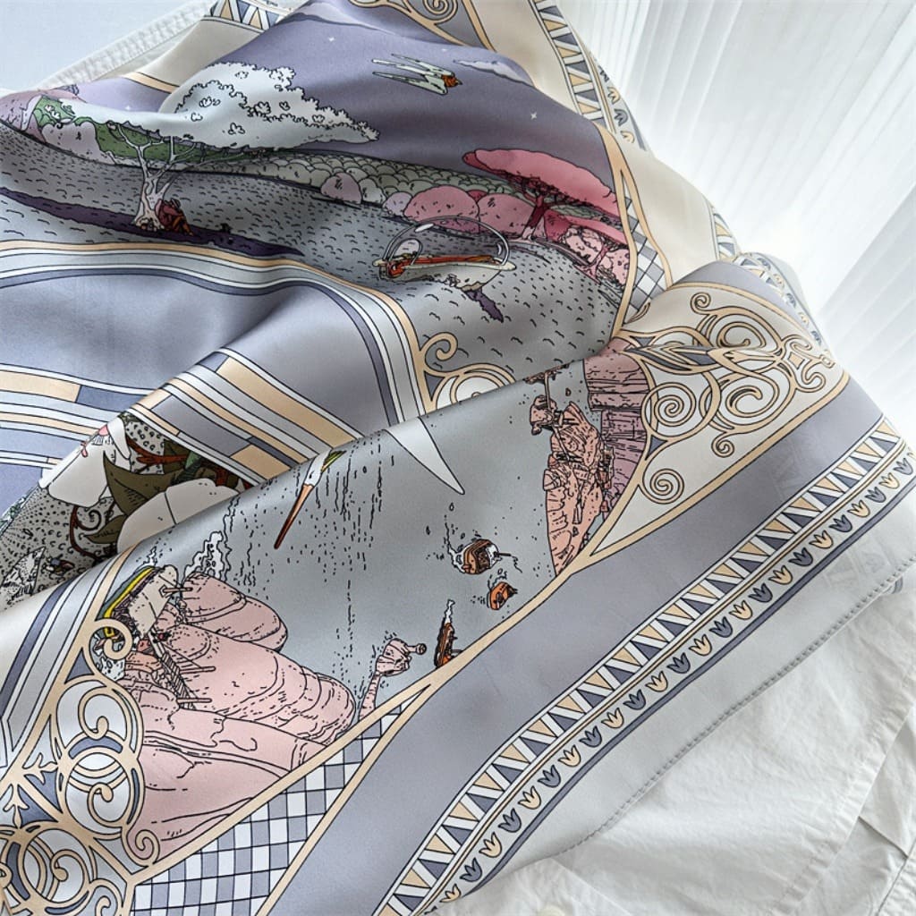 MaraSilk Pure Mulberry Silk Scarf - Square Crepe Satin MS413