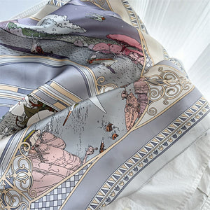 MaraSilk Pure Mulberry Silk Scarf - Square Crepe Satin MS413