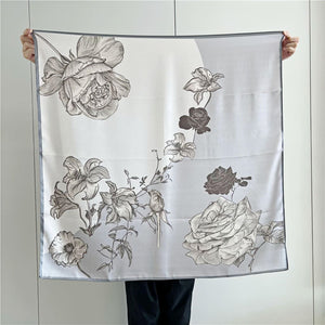 MaraSilk Pure Mulberry Silk Scarf - Square Crepe Satin MS414