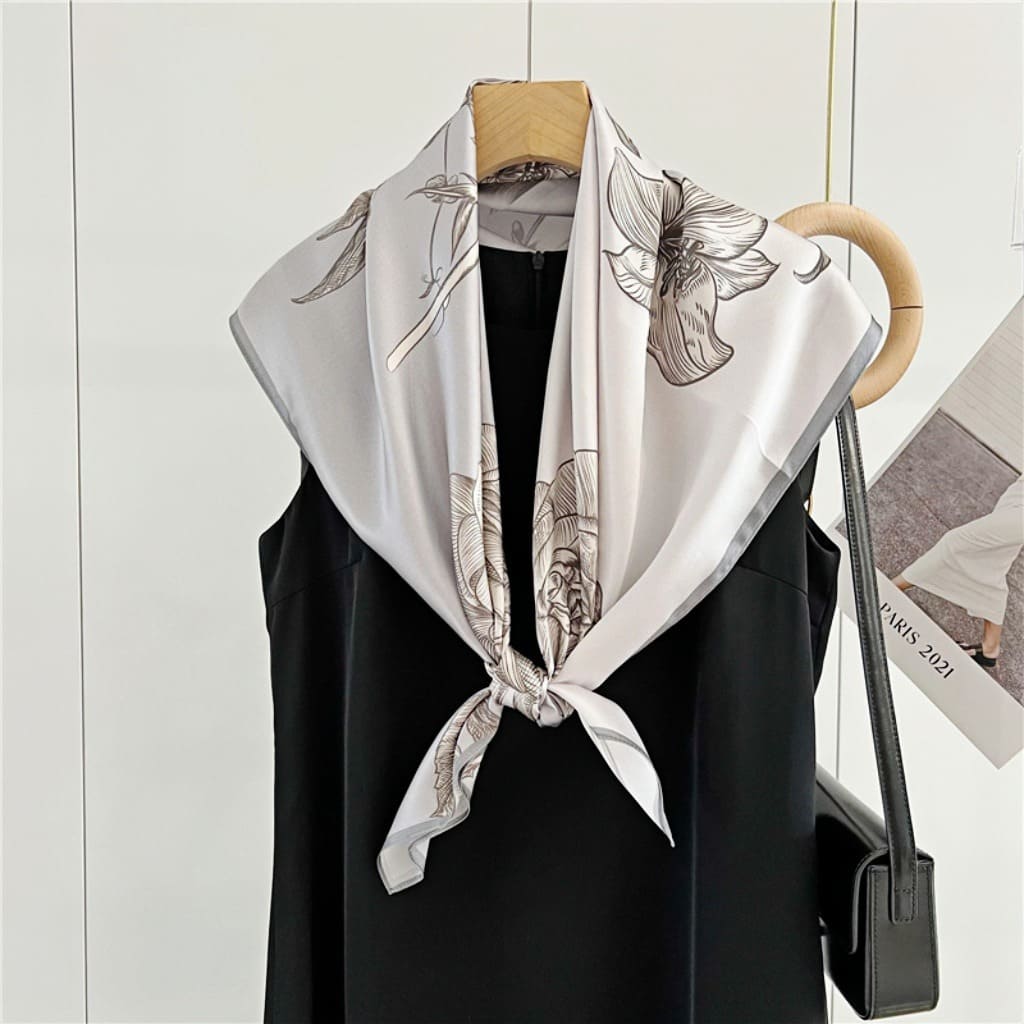 MaraSilk Pure Mulberry Silk Scarf - Square Crepe Satin MS414 34" x 34" MS41401