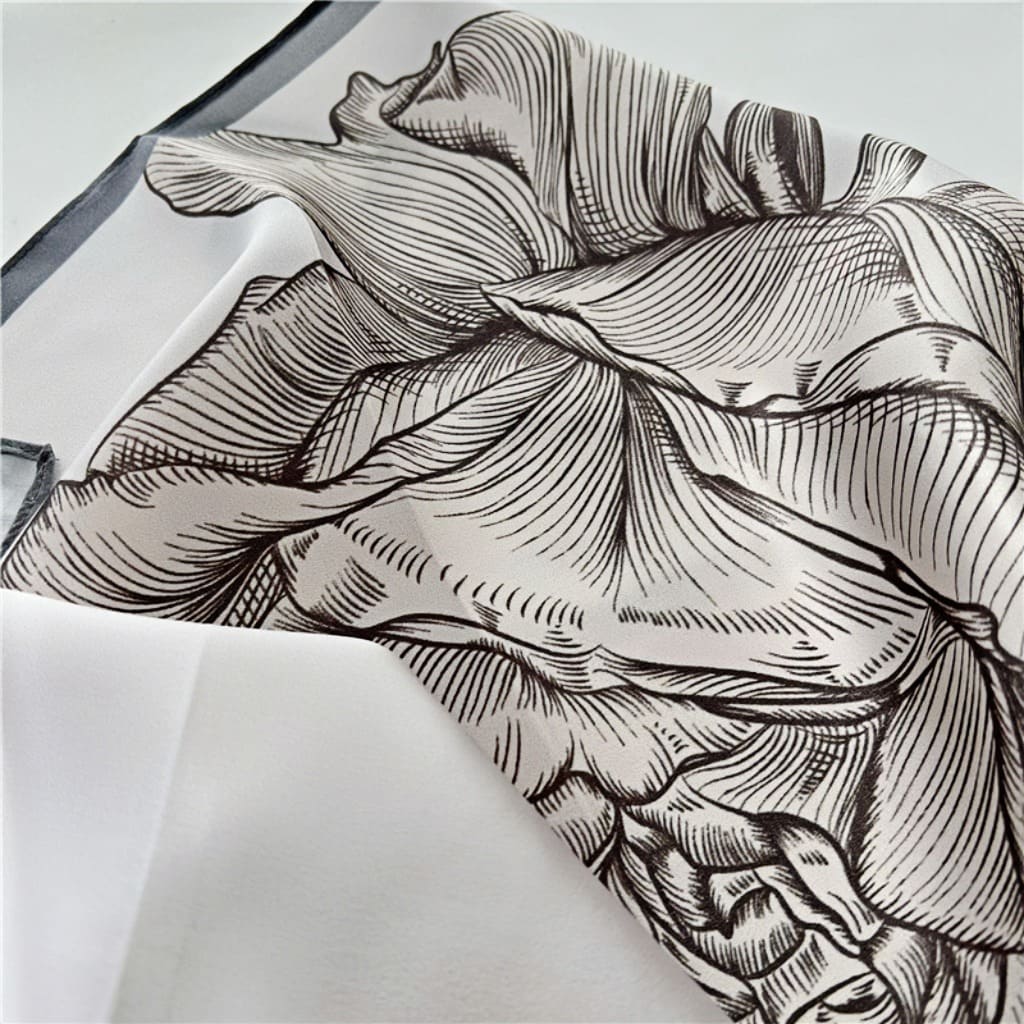 MaraSilk Pure Mulberry Silk Scarf - Square Crepe Satin MS414