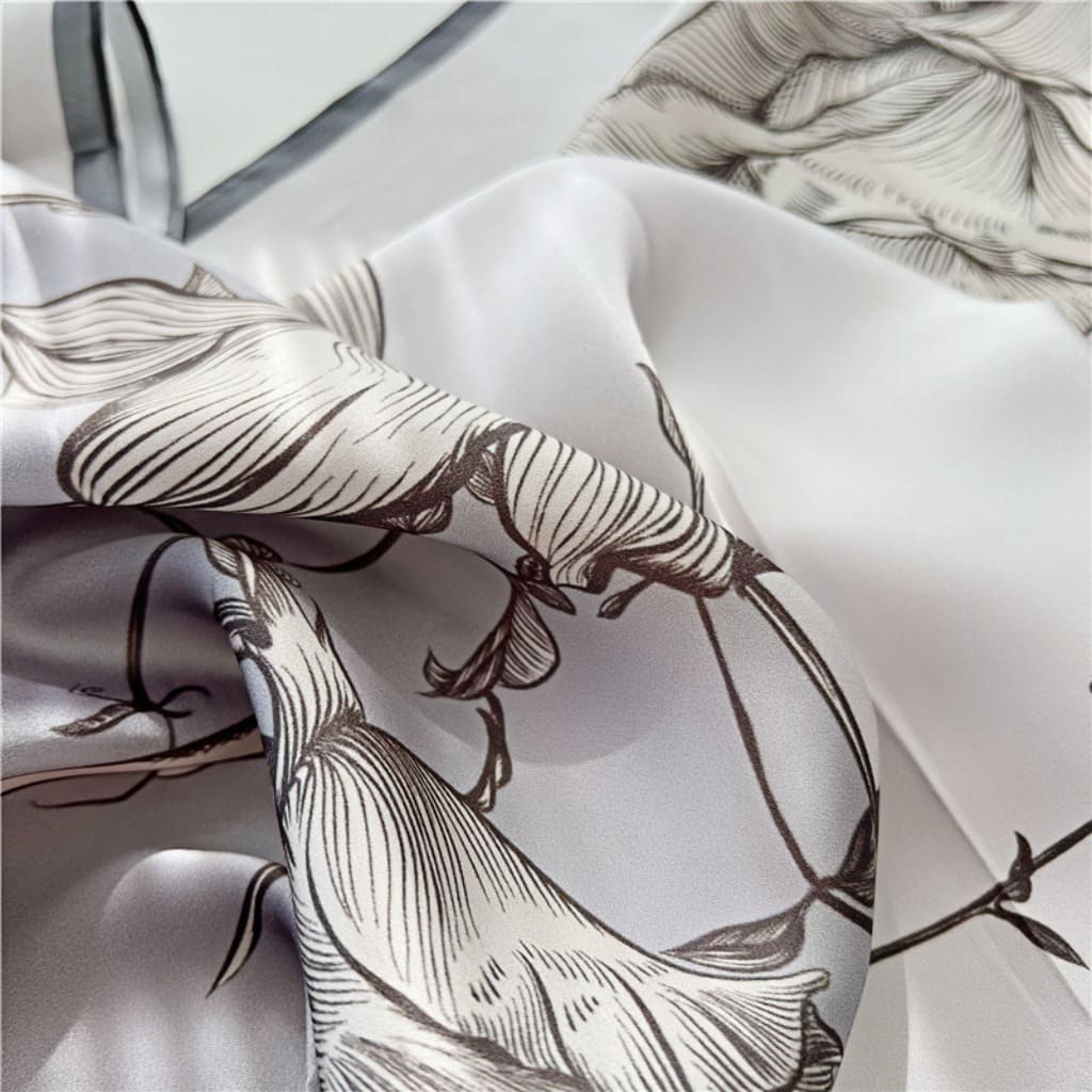 MaraSilk Pure Mulberry Silk Scarf - Square Crepe Satin MS414