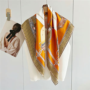 MaraSilk Pure Mulberry Silk Scarf - Square Crepe Satin MS415