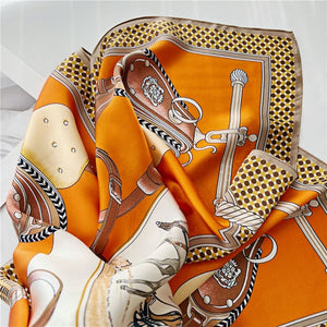 MaraSilk Pure Mulberry Silk Scarf - Square Crepe Satin MS415