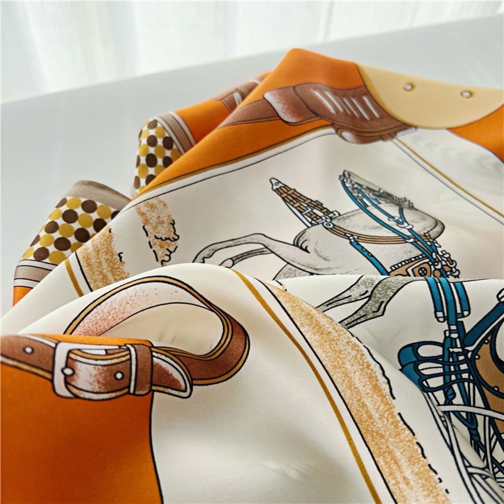 MaraSilk Pure Mulberry Silk Scarf - Square Crepe Satin MS415