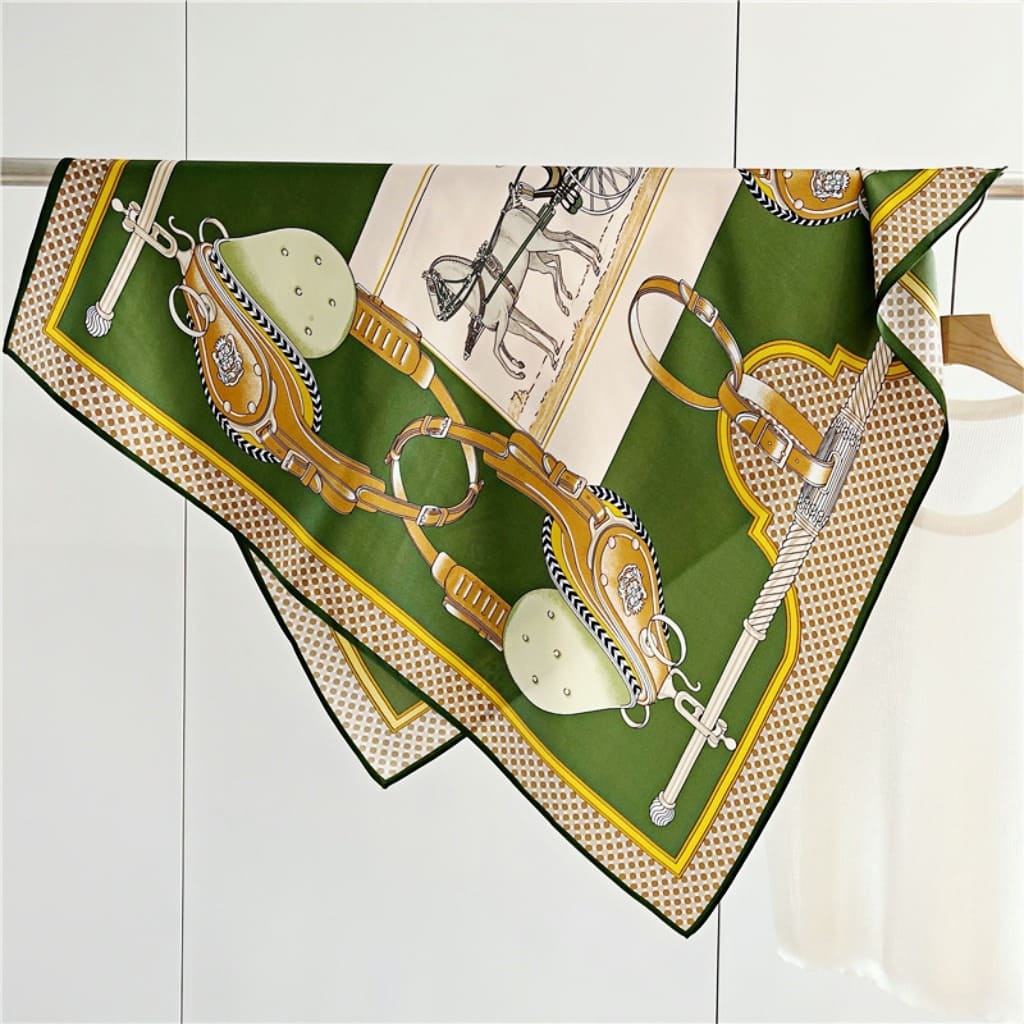 MaraSilk Pure Mulberry Silk Scarf - Square Crepe Satin MS415