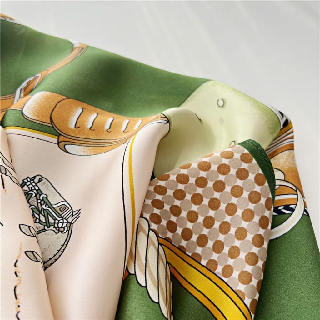 MaraSilk Pure Mulberry Silk Scarf - Square Crepe Satin MS415