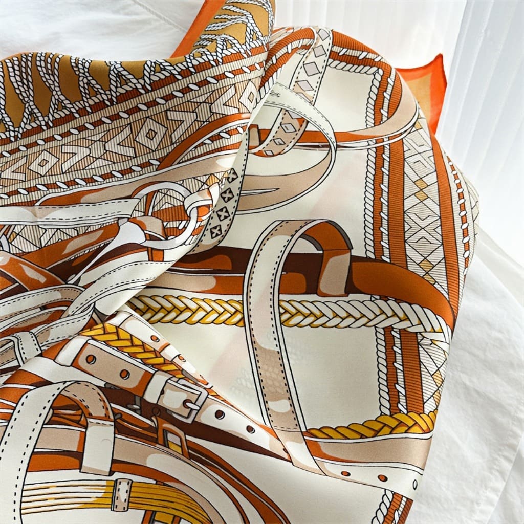 MaraSilk Pure Mulberry Silk Scarf - Square Crepe Satin MS416