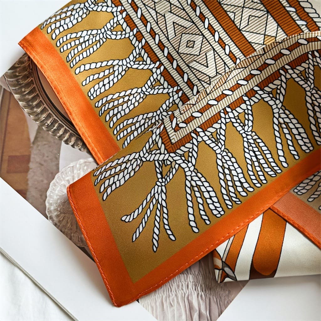 MaraSilk Pure Mulberry Silk Scarf - Square Crepe Satin MS416