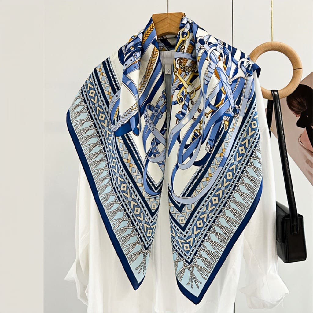 MaraSilk Pure Mulberry Silk Scarf - Square Crepe Satin MS416