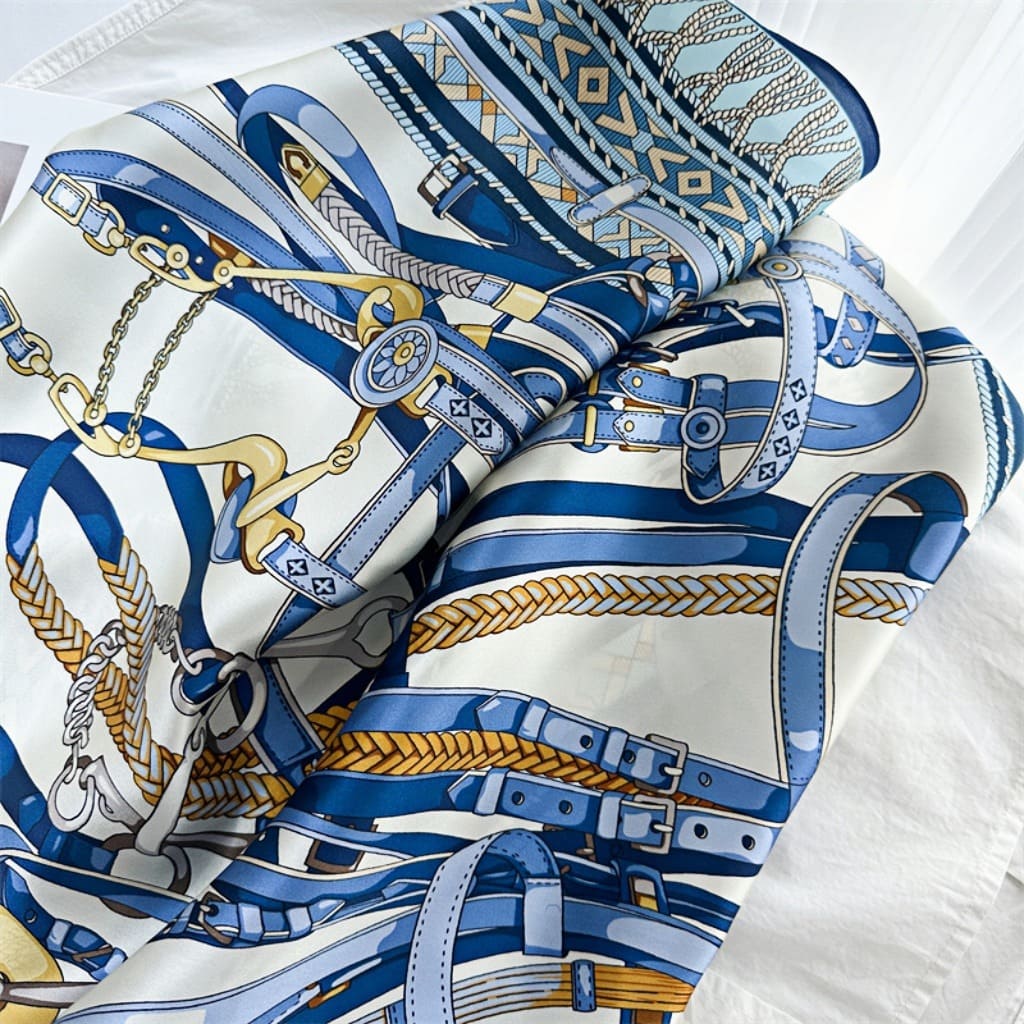 MaraSilk Pure Mulberry Silk Scarf - Square Crepe Satin MS416