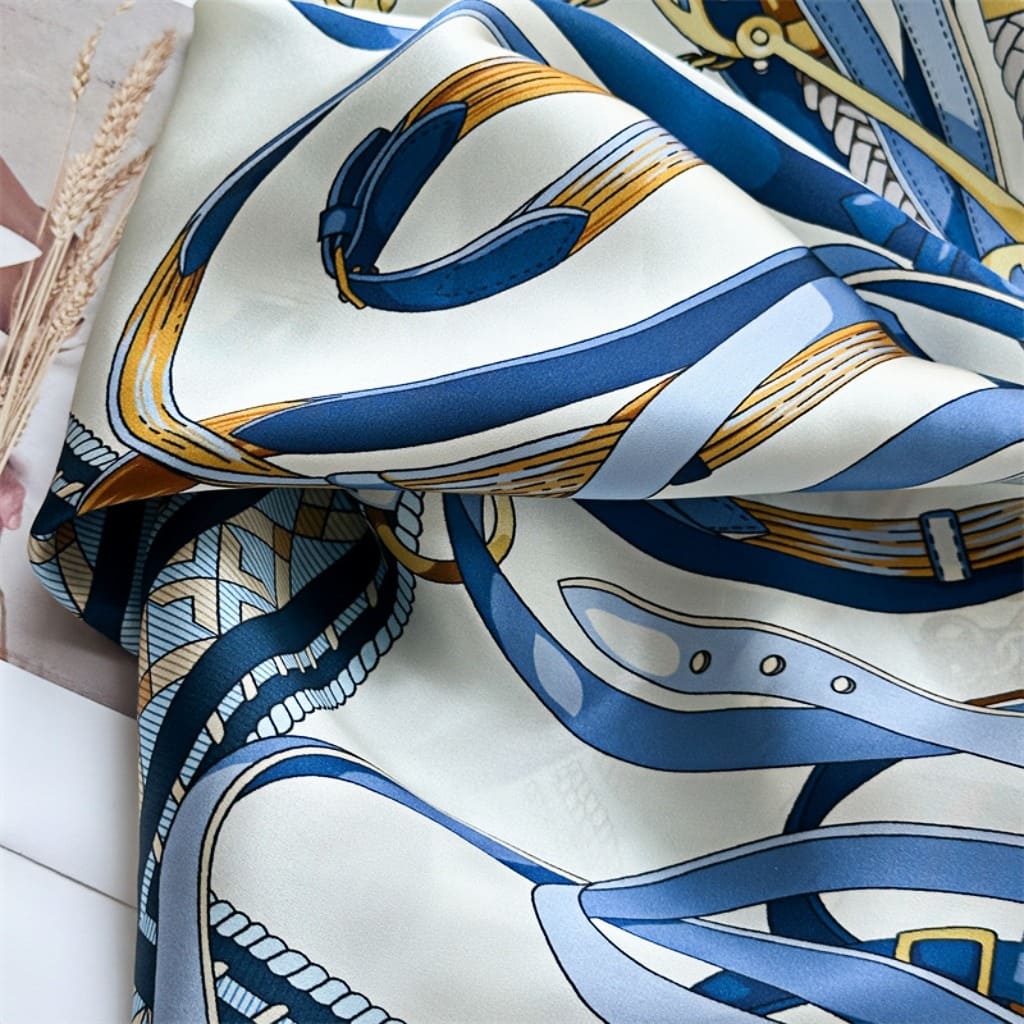 MaraSilk Pure Mulberry Silk Scarf - Square Crepe Satin MS416