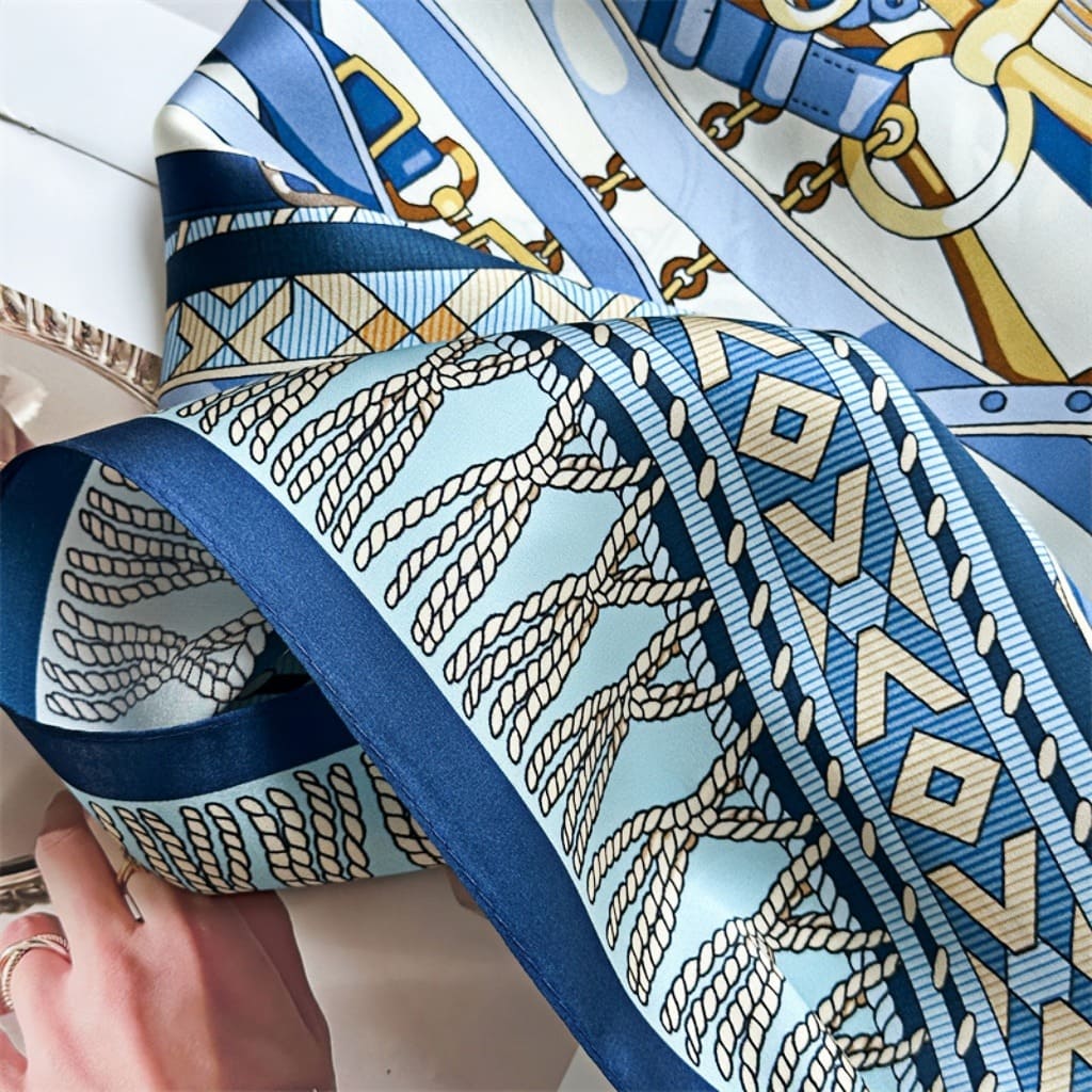 MaraSilk Pure Mulberry Silk Scarf - Square Crepe Satin MS416