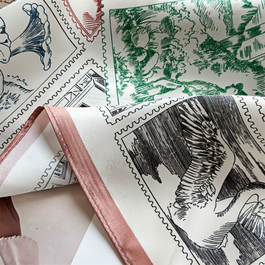 MaraSilk Pure Mulberry Silk Scarf - Square Crepe Satin MS417