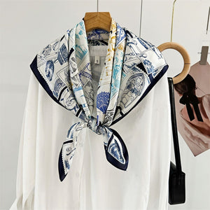 MaraSilk Pure Mulberry Silk Scarf - Square Crepe Satin MS417