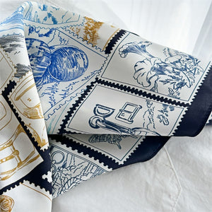 MaraSilk Pure Mulberry Silk Scarf - Square Crepe Satin MS417