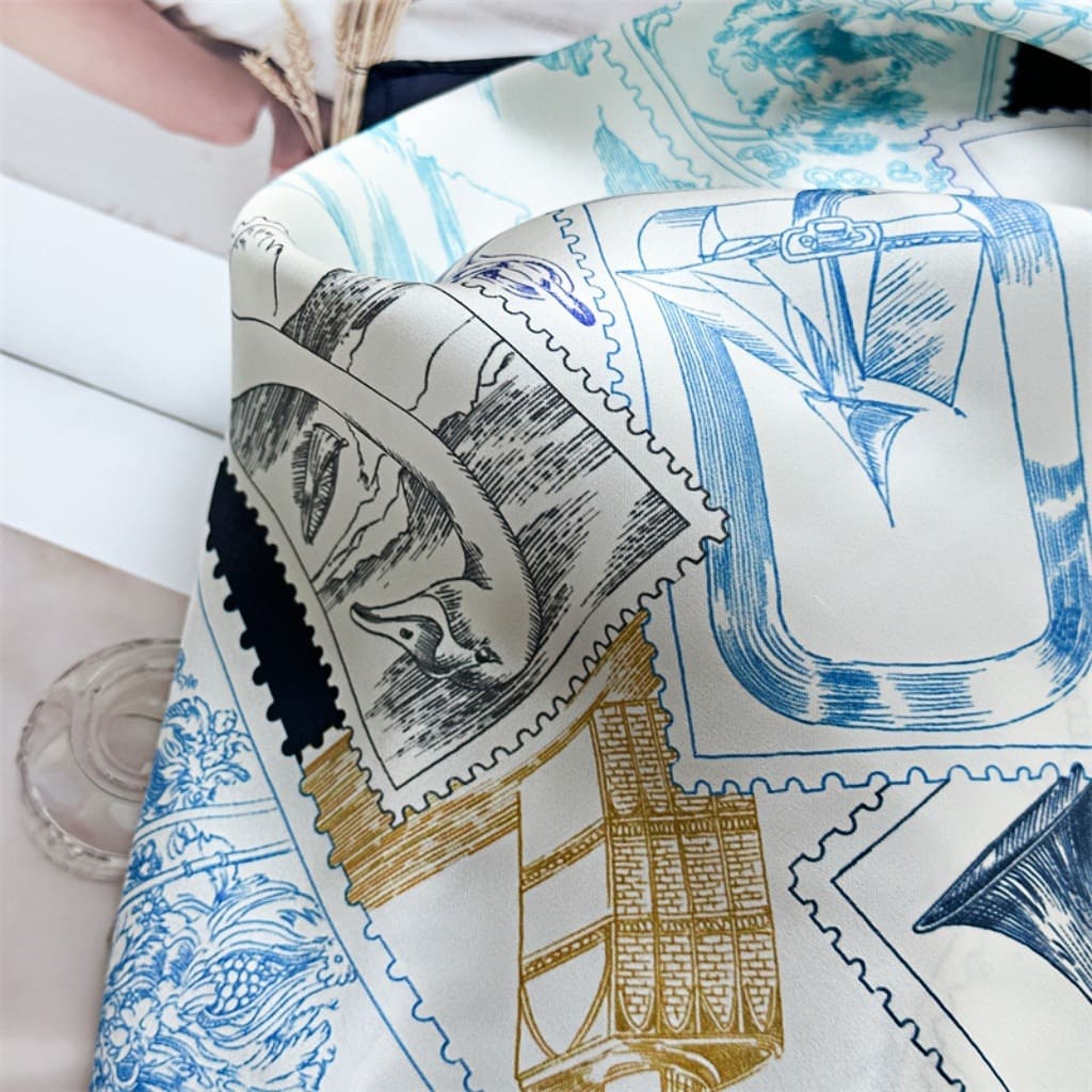 MaraSilk Pure Mulberry Silk Scarf - Square Crepe Satin MS417