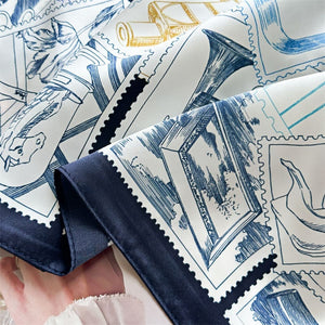 MaraSilk Pure Mulberry Silk Scarf - Square Crepe Satin MS417