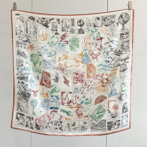 MaraSilk Pure Mulberry Silk Scarf - Square Crepe Satin MS417 34" x 34" MS41702