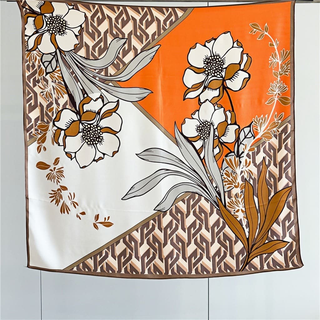 MaraSilk Pure Mulberry Silk Scarf - Square Crepe Satin MS418