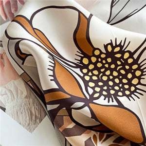 MaraSilk Pure Mulberry Silk Scarf - Square Crepe Satin MS418