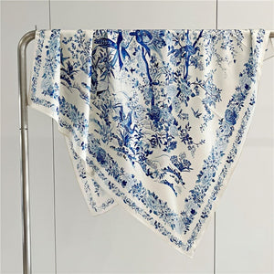 MaraSilk Pure Mulberry Silk Scarf - Square Crepe Satin MS419