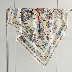 MaraSilk Pure Mulberry Silk Scarf - Square Crepe Satin MS419