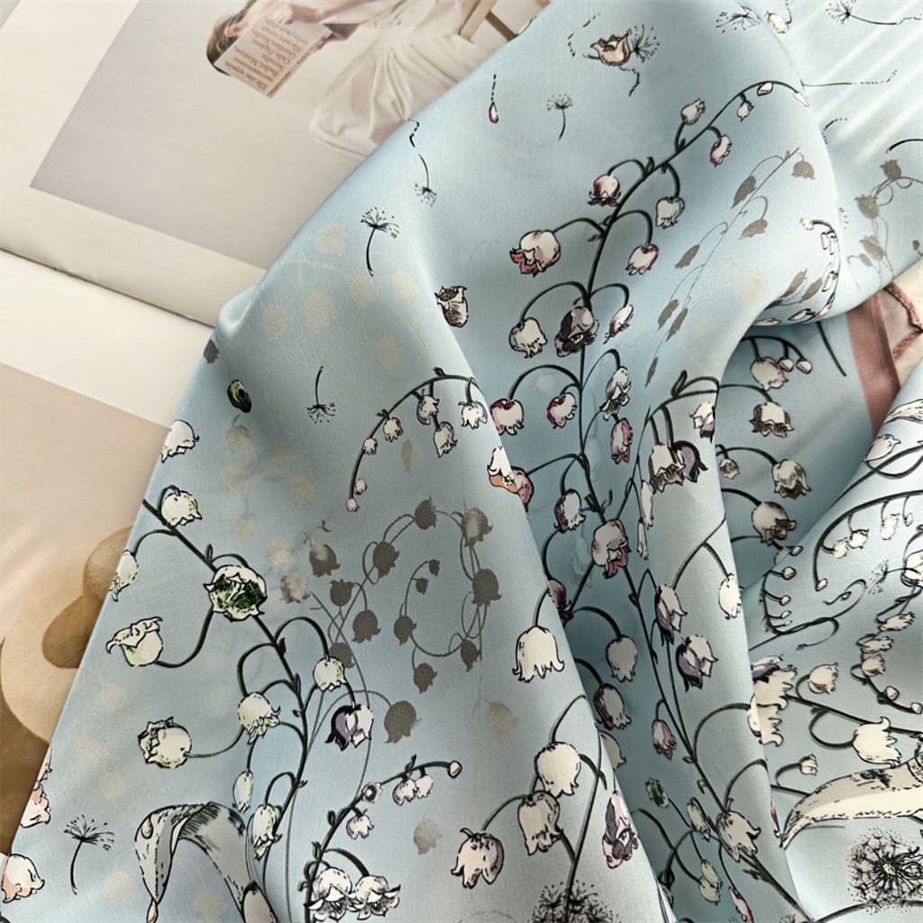 MaraSilk Pure Mulberry Silk Scarf Square Crepe Satin MS42-10