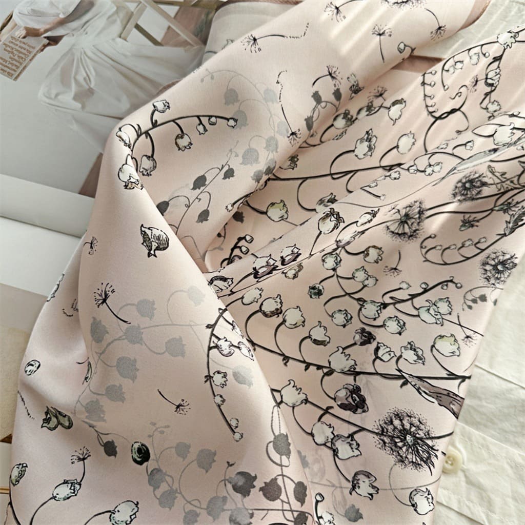 MaraSilk Pure Mulberry Silk Scarf Square Crepe Satin MS42-13