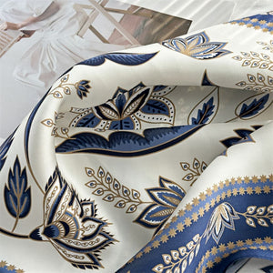 MaraSilk Pure Mulberry Silk Scarf Square Crepe Satin MS42-2