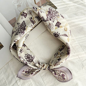 MaraSilk Pure Mulberry Silk Scarf Square Crepe Satin MS42-24