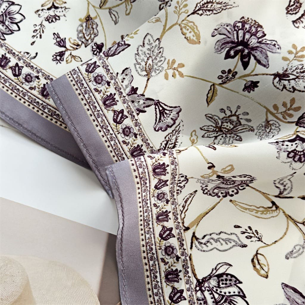 MaraSilk Pure Mulberry Silk Scarf Square Crepe Satin MS42-27