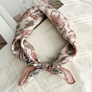 MaraSilk Pure Mulberry Silk Scarf Square Crepe Satin MS42-28