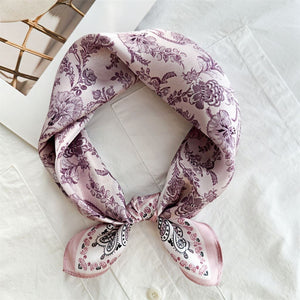 MaraSilk Pure Mulberry Silk Scarf Square Crepe Satin MS42-32