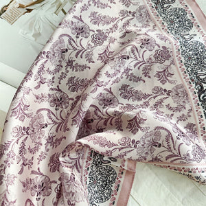 MaraSilk Pure Mulberry Silk Scarf Square Crepe Satin MS42-33