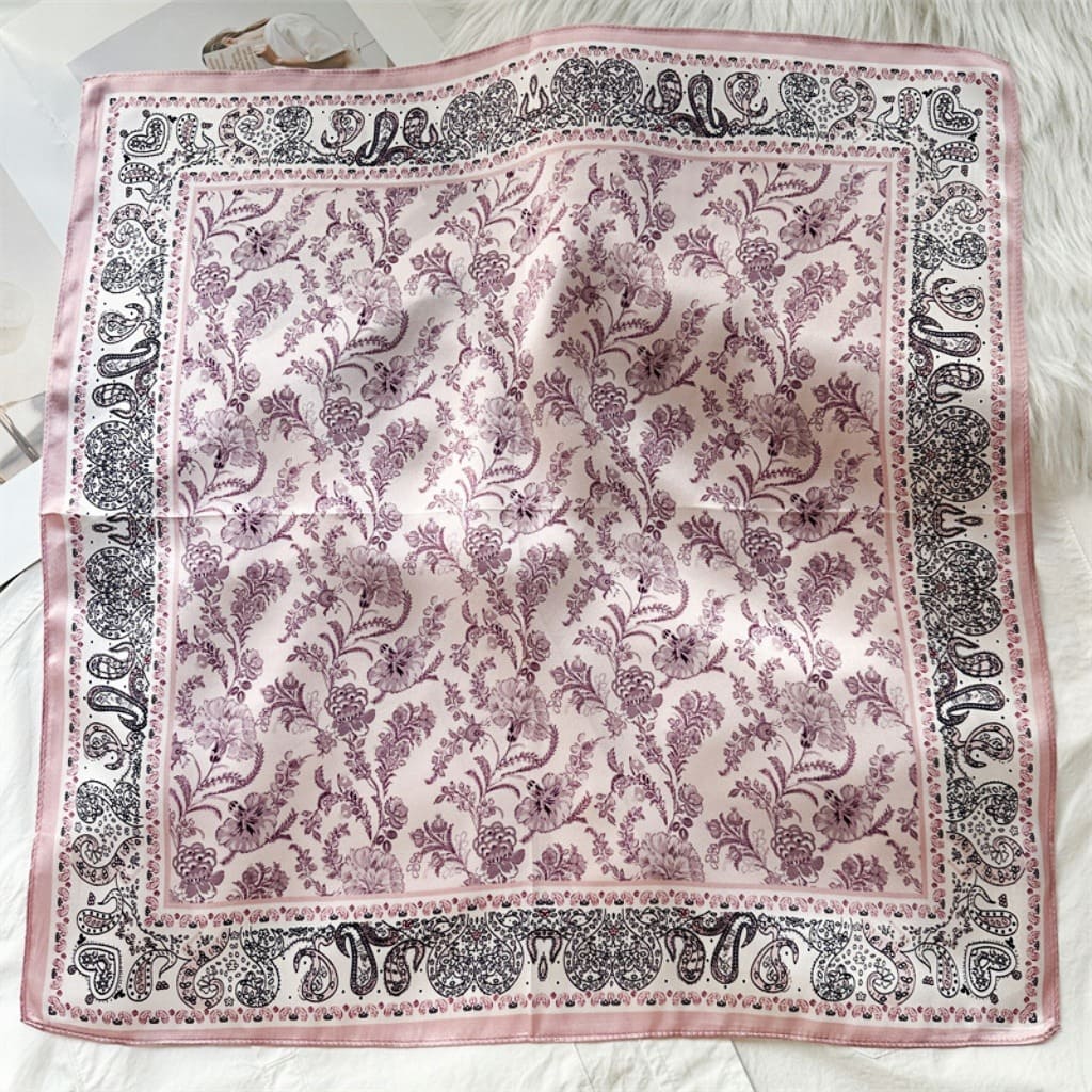 MaraSilk Pure Mulberry Silk Scarf Square Crepe Satin MS42-35