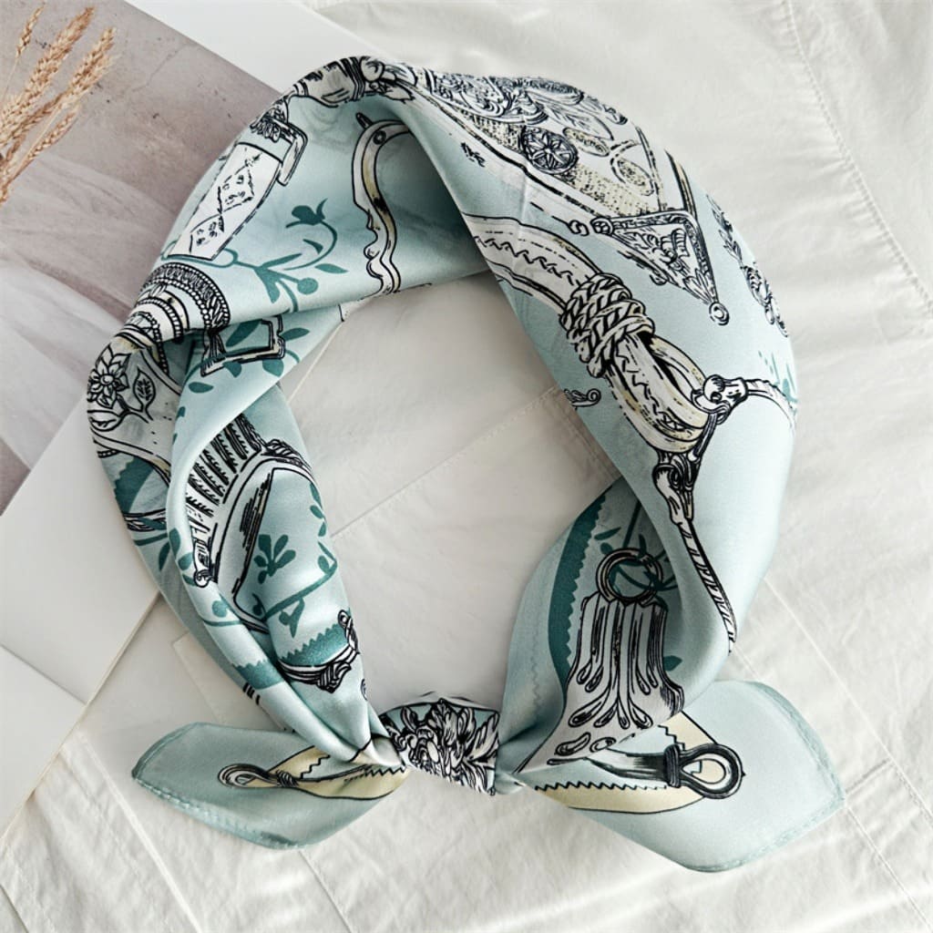 MaraSilk Pure Mulberry Silk Scarf Square Crepe Satin MS42-40