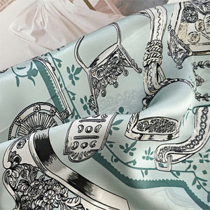 MaraSilk Pure Mulberry Silk Scarf Square Crepe Satin MS42-41