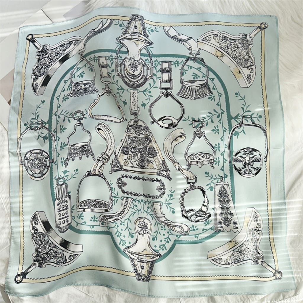 MaraSilk Pure Mulberry Silk Scarf Square Crepe Satin MS42-43