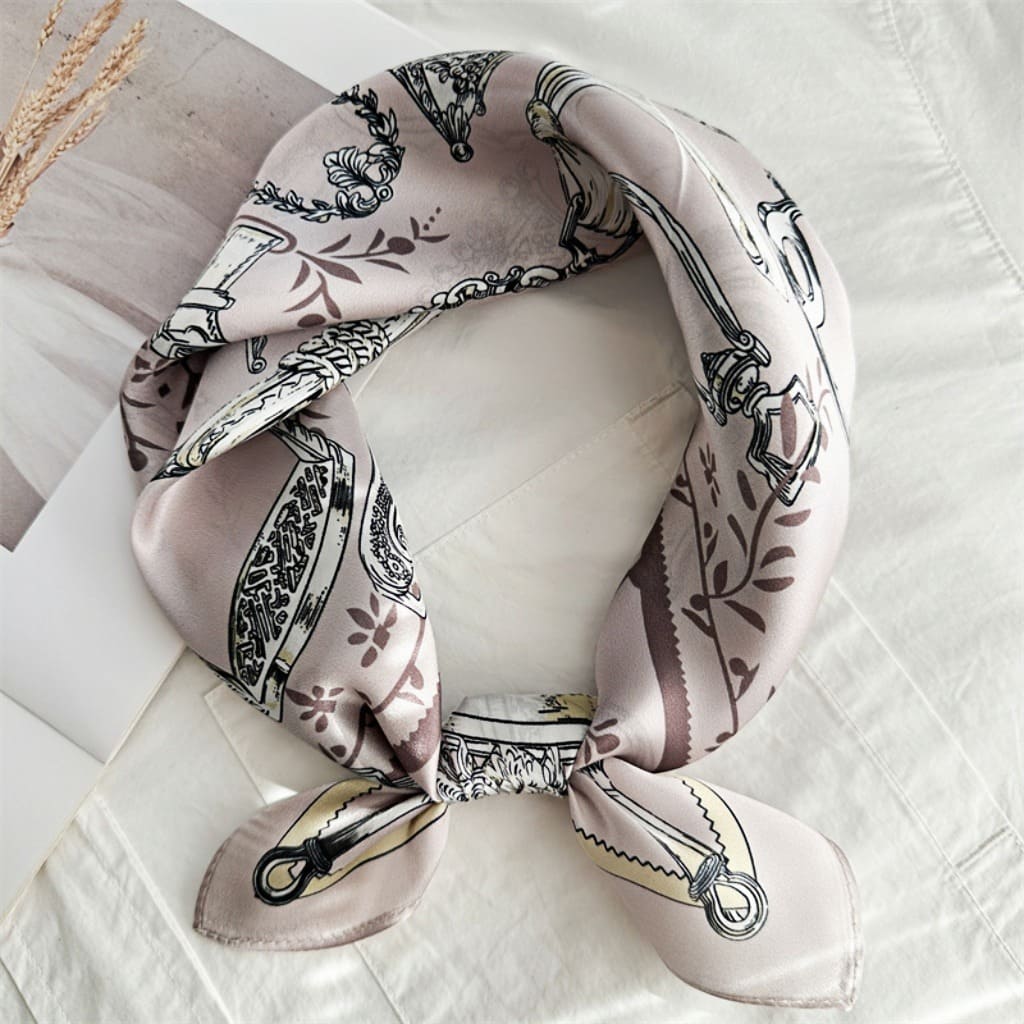 MaraSilk Pure Mulberry Silk Scarf Square Crepe Satin MS42-44