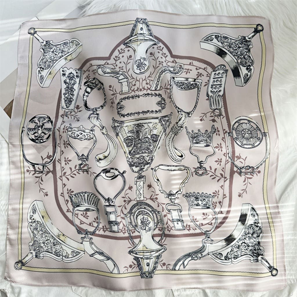 MaraSilk Pure Mulberry Silk Scarf Square Crepe Satin MS42-47