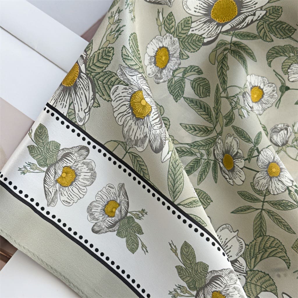 MaraSilk Pure Mulberry Silk Scarf Square Crepe Satin MS42-50