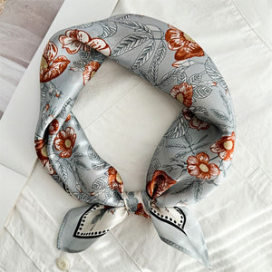 MaraSilk Pure Mulberry Silk Scarf Square Crepe Satin MS42-52