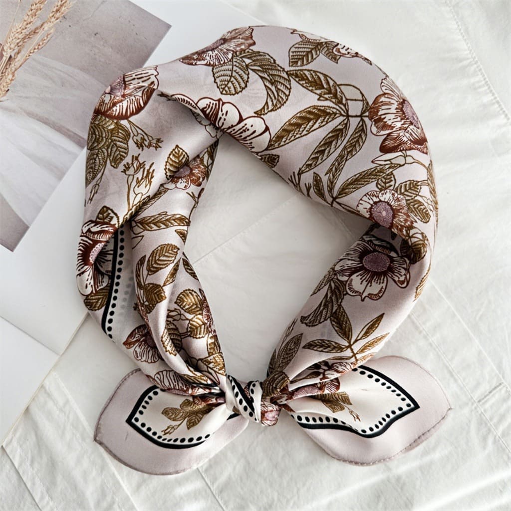 MaraSilk Pure Mulberry Silk Scarf Square Crepe Satin MS42-56