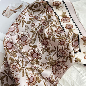 MaraSilk Pure Mulberry Silk Scarf Square Crepe Satin MS42-57