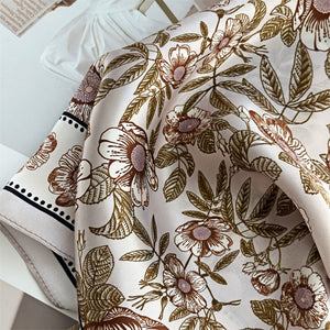 MaraSilk Pure Mulberry Silk Scarf Square Crepe Satin MS42-58