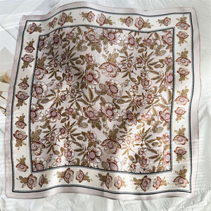 MaraSilk Pure Mulberry Silk Scarf Square Crepe Satin MS42-59