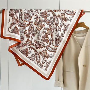 MaraSilk Pure Mulberry Silk Scarf - Square Crepe Satin MS420