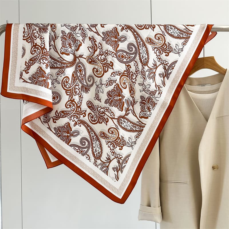 MaraSilk Pure Mulberry Silk Scarf - Square Crepe Satin MS420