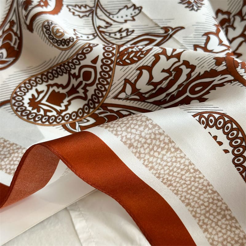 MaraSilk Pure Mulberry Silk Scarf - Square Crepe Satin MS420